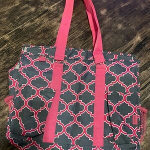Stylish Pink and Gray Women's Tote Bag